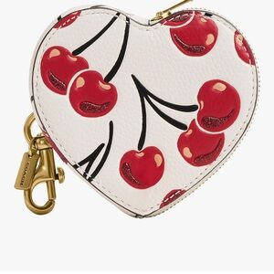 New Coach Heart-Shaped Cherry Coin Purse
